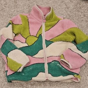 Stella McCartney Pink and Green Sherpa Jacket